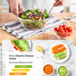 4 in 1 electric cheese grater, FOHERE Electric Cheese Grater Shredder, Electric Vegetable Slicer Professional Salad Shooter for Home Kitchen Use, One-Touch Easy Control, Salad Maker Machine for Vegetables, Cheeses, BPA-Free, Red