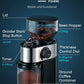 compact design,Coffee Grinder Electric, FOHERE Coffee Bean Grinder with 18 Precise Grind Settings, 2-14 Cup for Drip, Percolator, French Press, Espresso and Turkish Coffee Makers, Black
