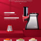 coarse grating cone, FOHERE Electric Cheese Grater Shredder, Electric Vegetable Slicer Professional Salad Shooter for Home Kitchen Use, One-Touch Easy Control, Salad Maker Machine for Vegetables, Cheeses, BPA-Free, Red