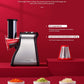 fine grating cone, FOHERE Electric Cheese Grater Shredder, Electric Vegetable Slicer Professional Salad Shooter for Home Kitchen Use, One-Touch Easy Control, Salad Maker Machine for Vegetables, Cheeses, BPA-Free, Red