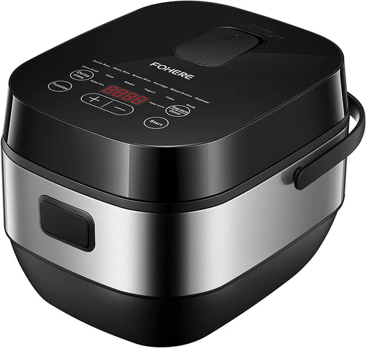 Rice Cooker, Food Steamer, Slow cooker, All in One Digital Programmable Rice Cooker with 10 Preset Programs, Large Capacity for 10-Cup Uncooked Rice, Auto Warmer and 24 Hours Delay Timer, Recipe