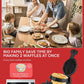 big family save time by making 2 waffles at once, Waffle Maker, Belgian Waffle Maker Iron 180° Flip Double Waffle, 8 Slices, Rotating & Nonstick Plates, Removable Drip Tray, Cool Touch Handle, Black, 1400W