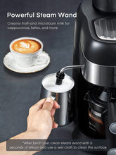 powerful steam wand, FOHERE Espresso Machine, 3.5 Bar 4 Cup Steam Espresso Machine, Espresso and Cappuccino Maker with Milk Frother and Carafe, Professional Compact Coffee Machine for Espresso, Cappuccino, Latte and Mocha
