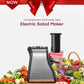 electric salad maker, FOHERE Electric Cheese Grater Shredder, Electric Vegetable Slicer Professional Salad Shooter for Home Kitchen Use, One-Touch Easy Control, Salad Maker Machine for Vegetables, Cheeses, BPA-Free, Red