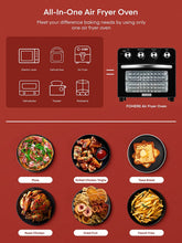 all in one air fryer oven, FOHERE Air Fryer Oven Combo, 6 Slice 24 QT Multi-function Convection Oven, 1700W Toaster Oven for Rotisserie, Dehydrate, Air Fry, Bake & Reheat, Fry Oil-Free, Non-Stick Inner, 6 Accessories & 100 Recipes