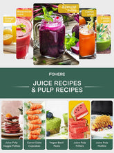 juice recipe included, Juicer Machines, FOHERE 1000W Juicer Whole Fruit and Vegetables, Quick Juicing Easy to Clean, 75MM Large Feed Chute, Dual Speed Setting and Non-Slip Feet, Silver